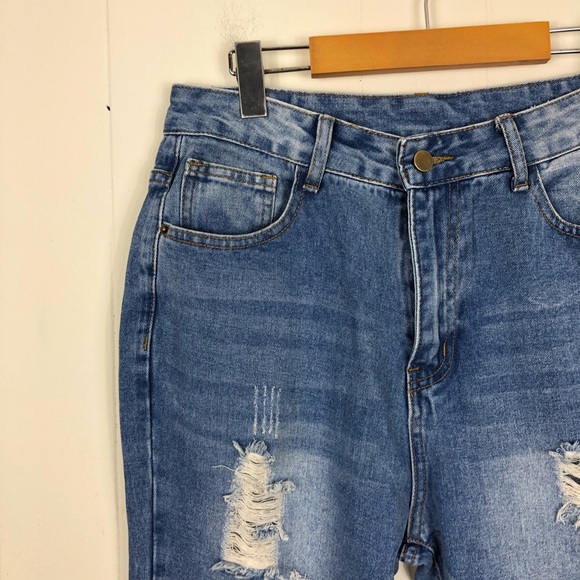 High Waisted Distressed Jeans Sz 8 - Picture 5 of 10